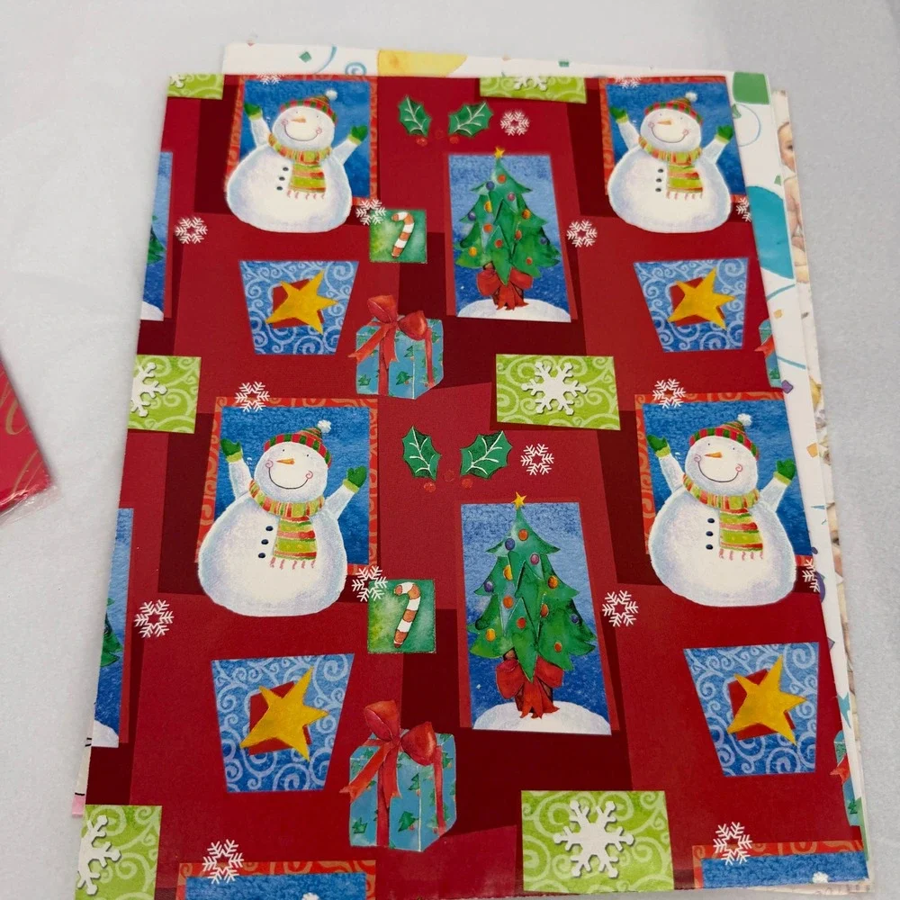 VTG Gift Wrap Wrapping Paper SHEETS Sampler Christmas Birthday Baby Shower LOT